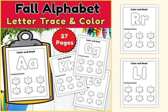 Download Fall Alphabet Tracing &amp; Coloring Pages - Tracing Collection