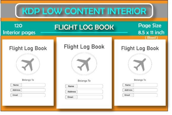 Download Flight Log Book for KDP Low Content Book - Kdp low content book Collection