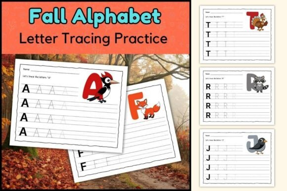 Download Fall Alphabet Letter Tracing Worksheets - Tracing Collection