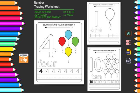 Download Preschool Tracing Number 1-10 Worksheet - Tracing Collection