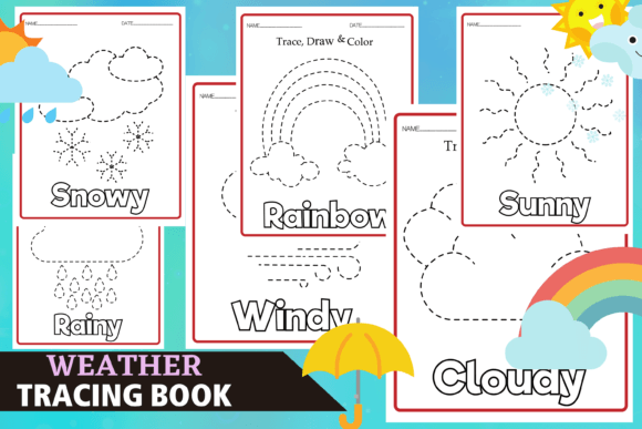 Download Weather Tracing Book Kids Worksheets - Tracing Collection