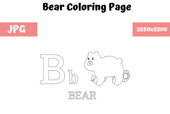 Download KDP ABC Bear Coloring Page for Kids - Kdp abc Collection