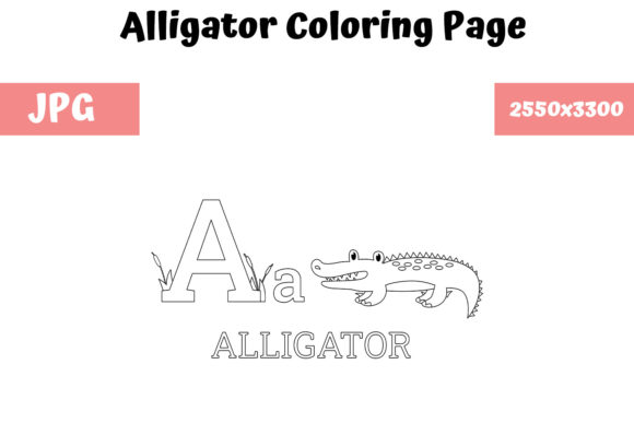 Download KDP ABC Alligator Coloring Page for Kids - Kdp abc Collection