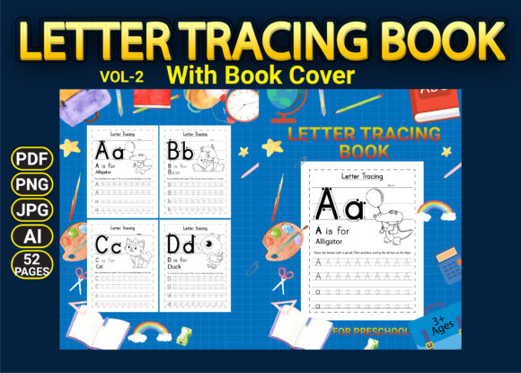 Download Letter Tracing Workbook with Cover Vol-2 - Tracing Collection