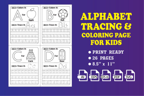 Download ALPHABET TRACING &amp; COLORING PAGE - Tracing Collection