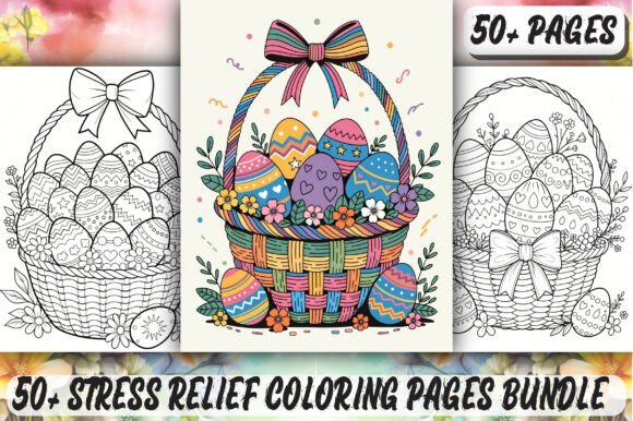Download Stress Relief Coloring Pages Bundle KDP - Stress relief coloring page Collection