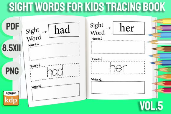 Download Sight Words for Kids Tracing Book Vol.5 - Tracing Collection