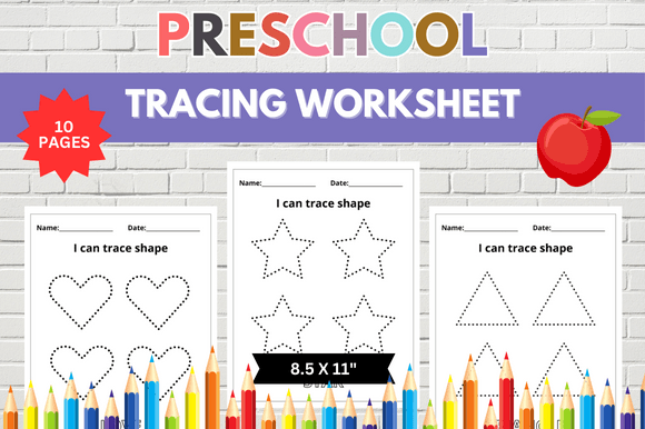 Download 10 Tracing Shape Worksheet - Tracing Collection